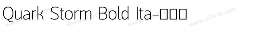 Quark Storm Bold Ita字体转换